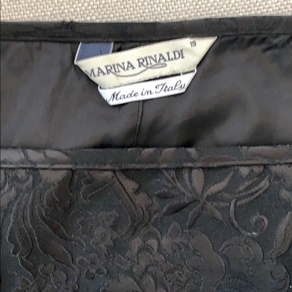 MINT Marina Rinaldi damask tulip skirt BLACK US XL - Picture 2 of 11